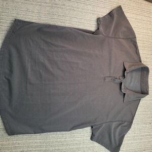 BYLT Polo Shirt Mens Large Gray Solid Soft Knit Tagless Short Sleeve Casual